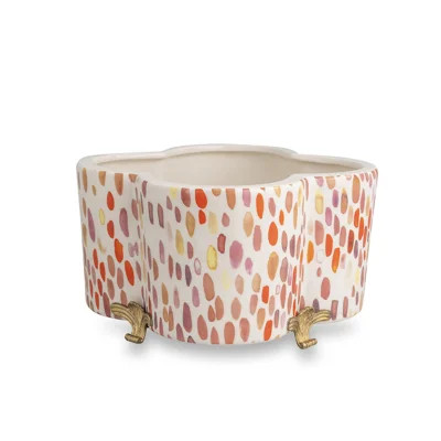 Scalamandre Berry Quatrefoil Planter | Wayfair North America