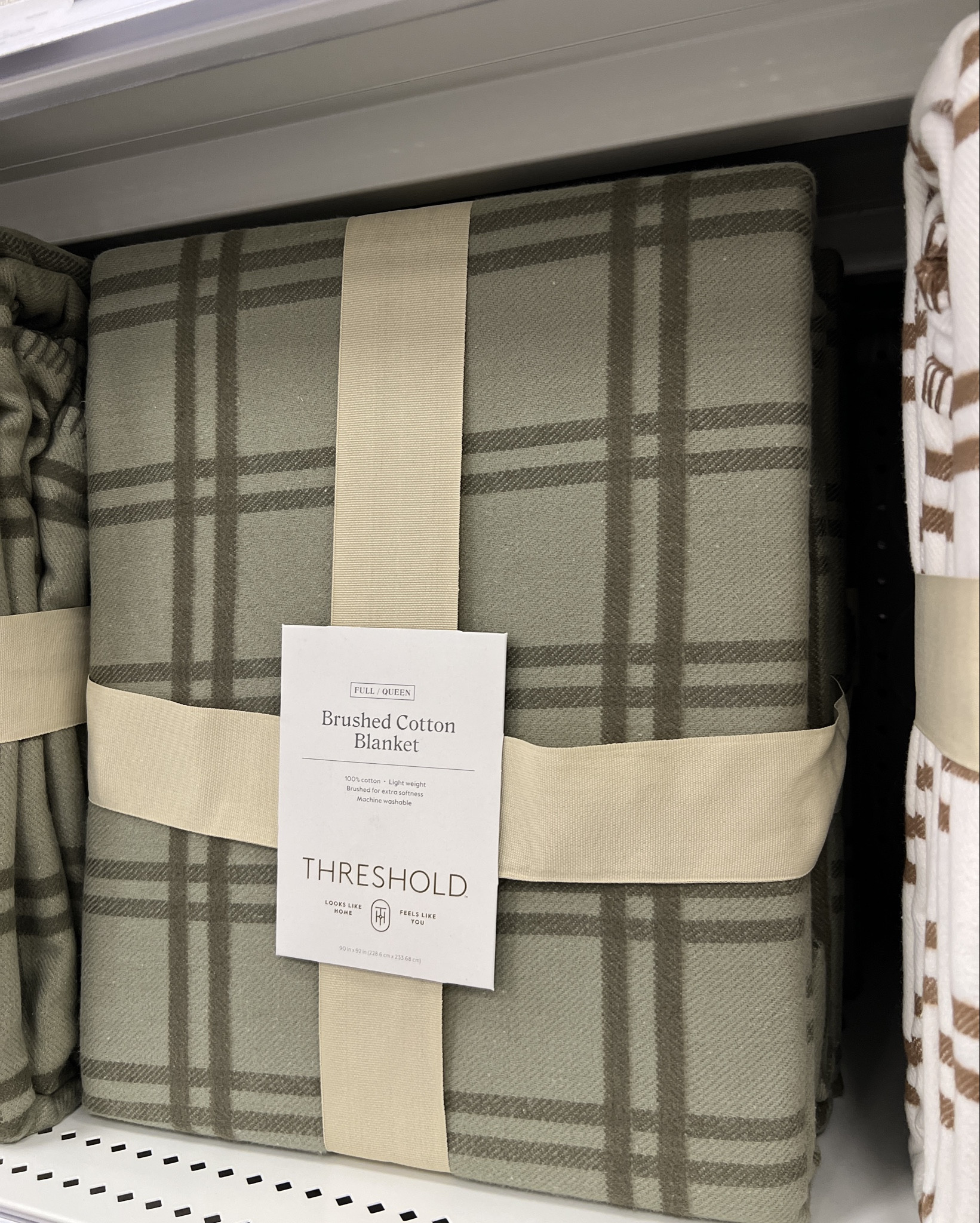 Add a cozy finish to your bed, couch or armchair with this Brushed Cotton Blanket from Threshold™. Made with 100% dobby cotton construction for breathable comfort, this brushed blanket sports a solid hue that blends with any decor style and color palette. Simply drape this brushed cotton blanket over the sofa or bed to grab it when you take a nap, read a book or lounge on your couch.

Threshold™: Looks like home, feels like you.

#LTKHome #LTKSeasonal #LTKFindsUnder100