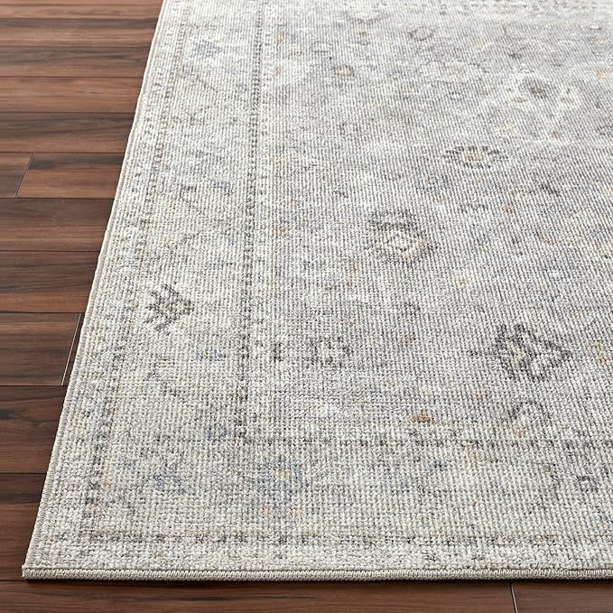 SURYA Becki Owens x Davina Damask Area Rug , 7'10" x 10', Light Grey | Amazon (US)