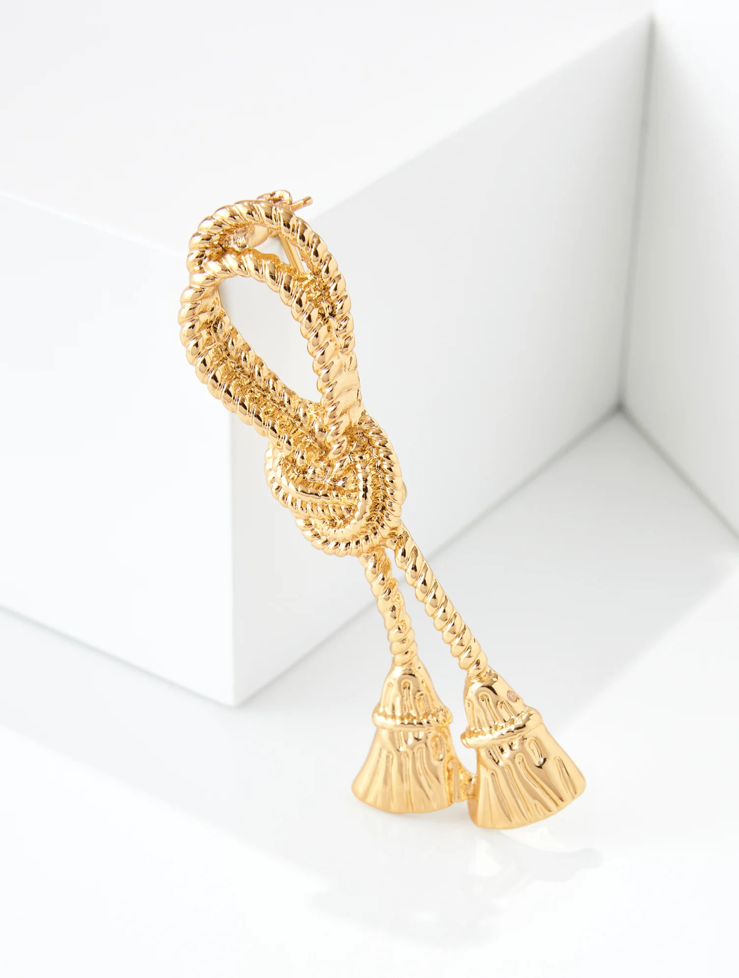 Rope Tassel Brooch - Shiny Gold - 001 Talbots | Talbots