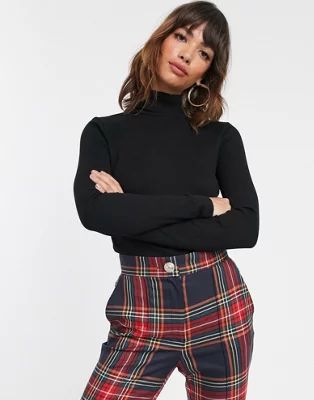 River Island long sleeved roll neck top in black | ASOS | ASOS (Global)