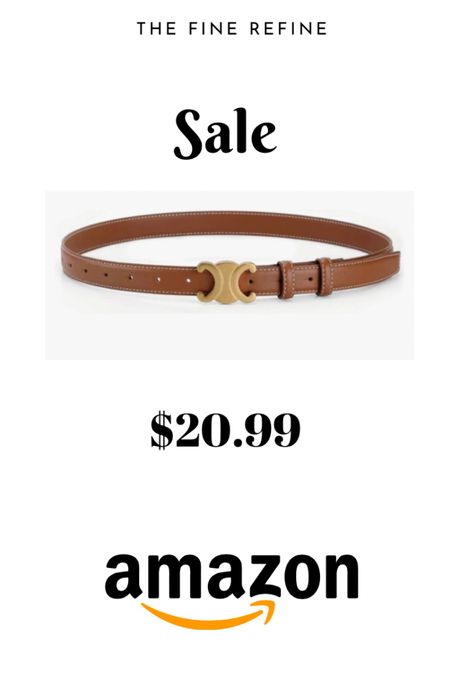 This Celine Belt Dupe is back in stock! And only $20.99!  This is the BEST way to get your feet wet before you splurge on the real thing, see how often you really wear it and if its worth the splurge. This belt is timeless and a classic ! Likely the most elegant belt out right now. #amazonfinds #elegantamazon

#LTKfindsunder50 #LTKfindsunder100 #LTKstyletip