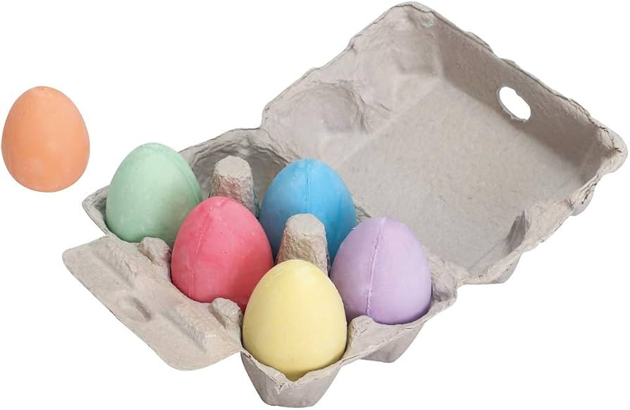 Bigjigs Toys Rainbow Colour Chalk Eggs (Set of 6) | Amazon (CA)