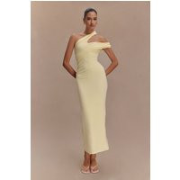 Anastasia One Shoulder Modal Midi Dress - Pale Lemon I MESHKI I Size S | MESHKI US