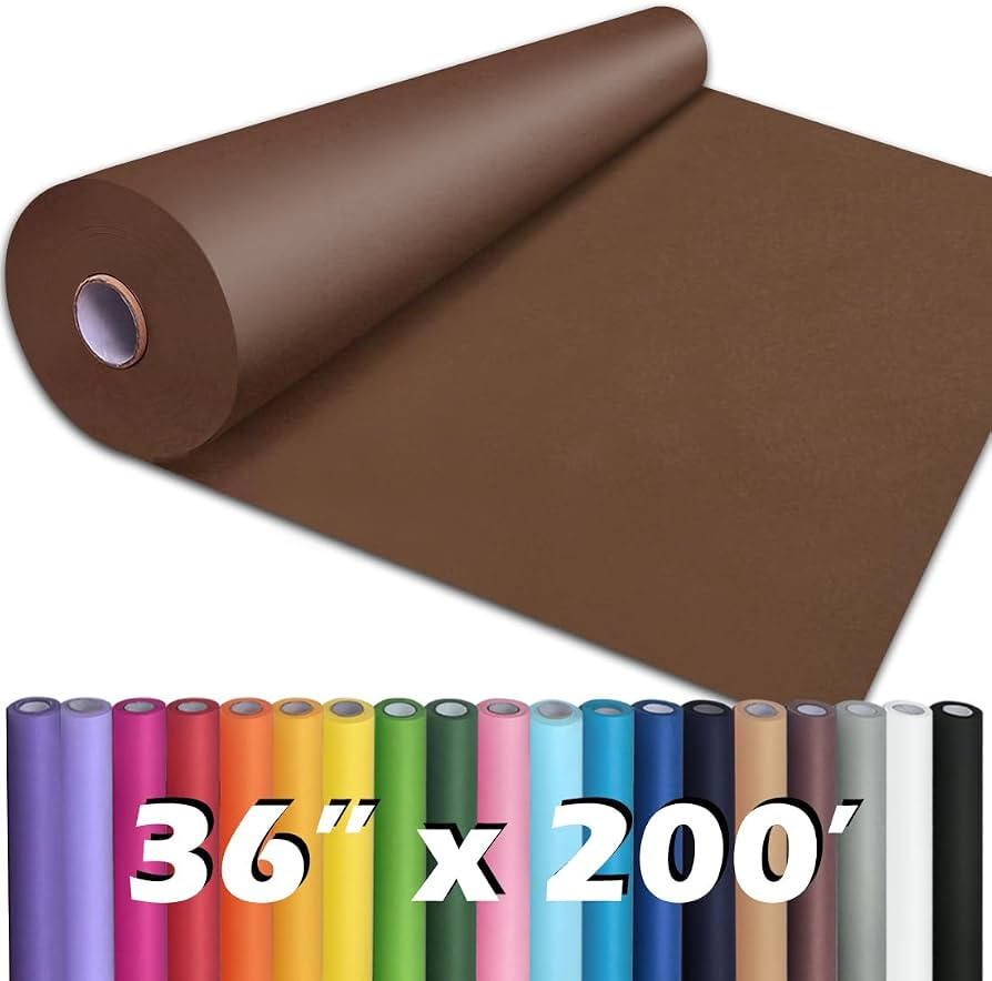 PerkHomy 36" x 2,400" (200') Coffee Kraft Paper Roll for Craft Bulletin Board Paper Kids Art Tabl... | Amazon (US)
