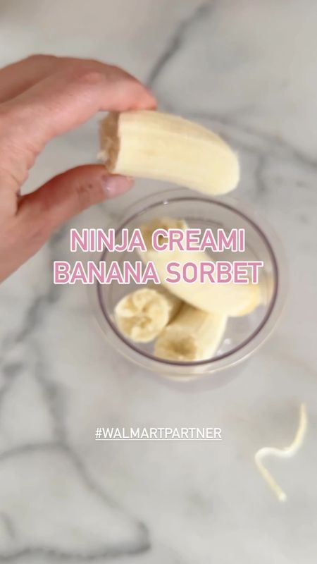 The creamiest healthy sorbet without any sugar or dairy. Only one ingredient - bananas! #walmartpartner #walmartmusthaves @walmart 

#LTKHome #LTKVideo #LTKSummerSales