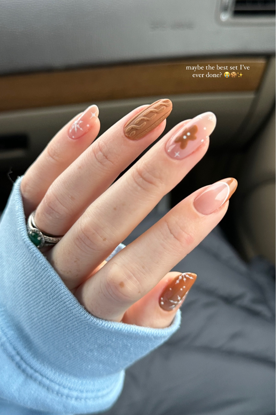 Gingerbread nails 😭🧸🍪✨🤎 #diynails #holidaynails

#LTKSeasonal #LTKHoliday #LTKGiftGuide