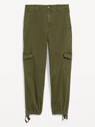 High-Waisted Barrel-Leg Cargo Ankle Pants for Women | Old Navy (US)