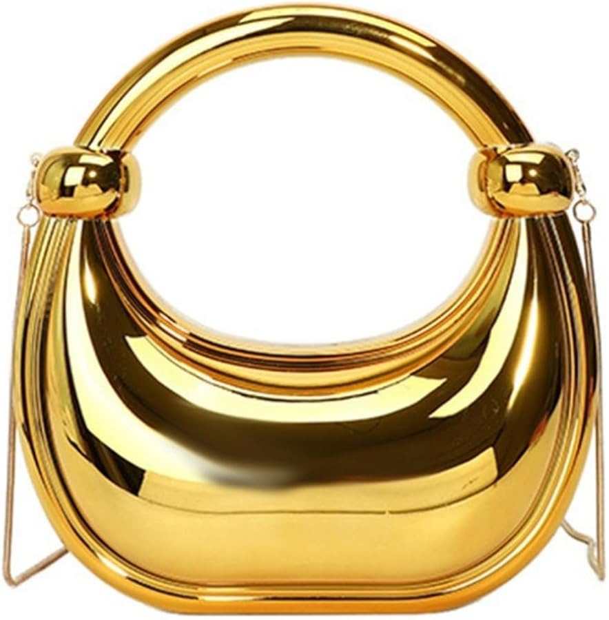 Acrylic Evening Clutch Purse Top-handle Moon Hobo Bag, Elegant Marble Handbag for Wedding Cocktai... | Amazon (US)