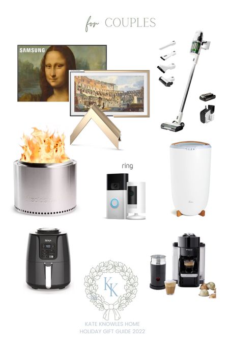 Gift guide, gift ideas for couples, gifts for couples, solo stove, frame Tv, deco frame for TV, Stick Vacuum, Air Fryer, Nespresso maker, ring doorbell, towel warmer 

#LTKHoliday #LTKCyberweek #LTKGiftGuide