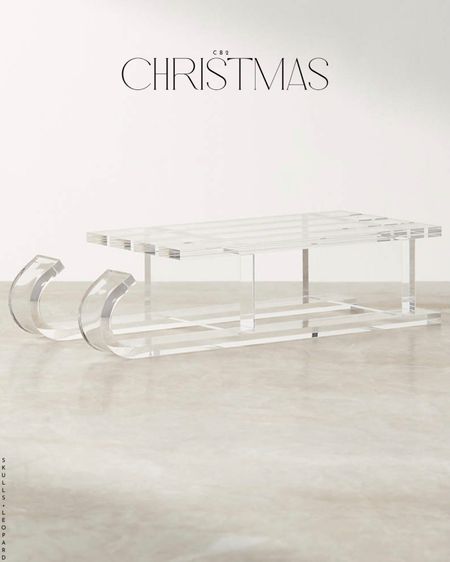 Slope clear acrylic decorative sleigh, cb2 Christmas. LTK Christmas 

#LTKSeasonal #LTKhome #LTKHoliday