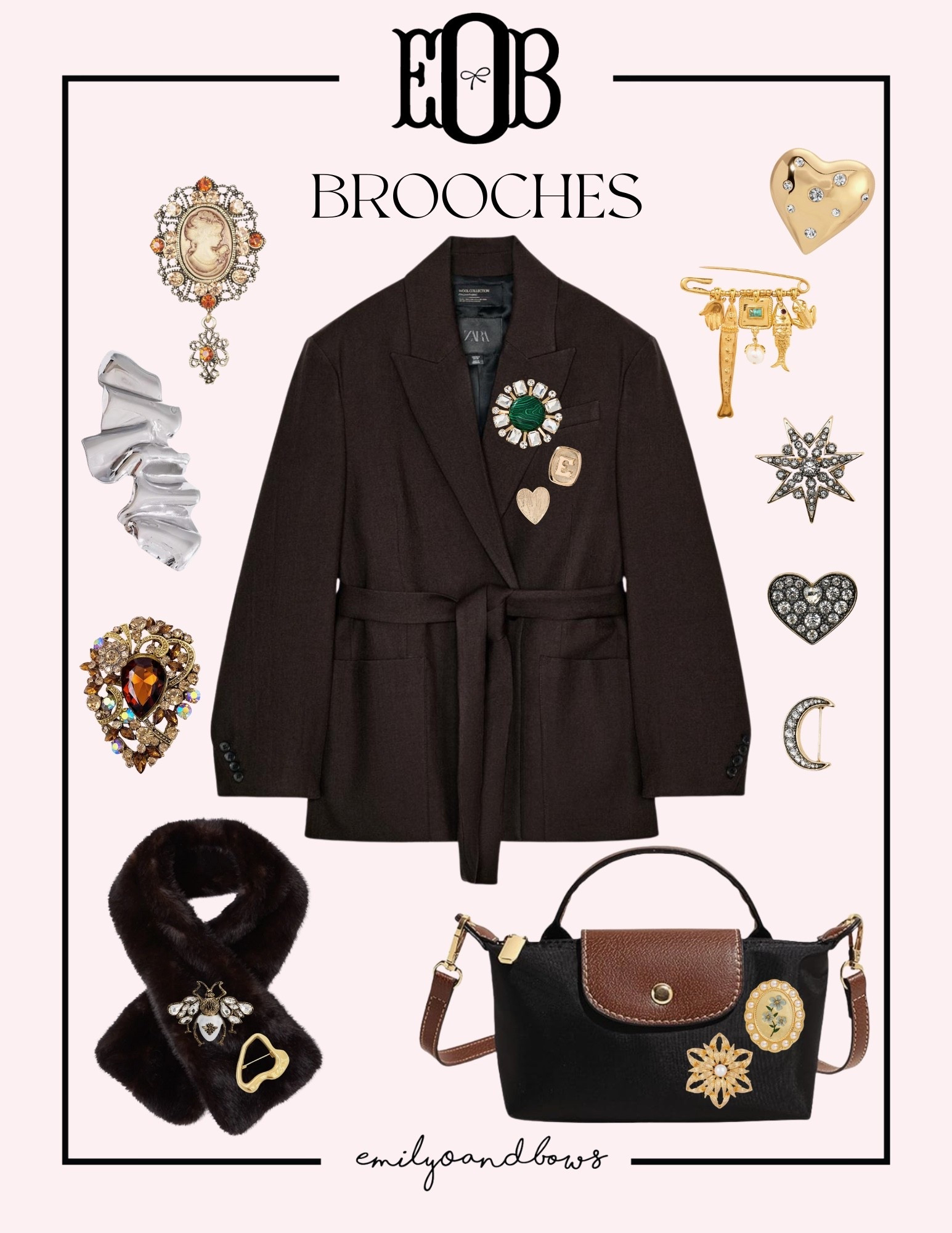 Brooches are a huge trend this spring! Rounding up my favorite selections below✨