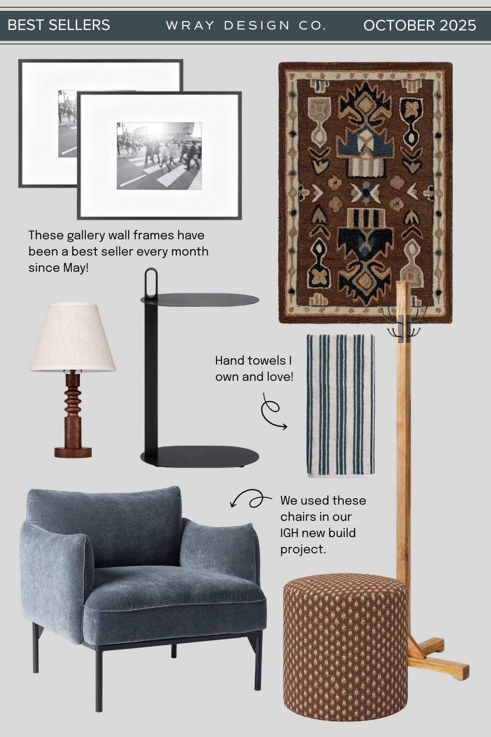 Your favorite home items from October! Including the gallery wall frames I own, available in gold and black! And the Penn living room chair from our IGH new build interior design project, shown in slate. 🤌🏼

#LTKSaleAlert #LTKHome #LTKFindsUnder50