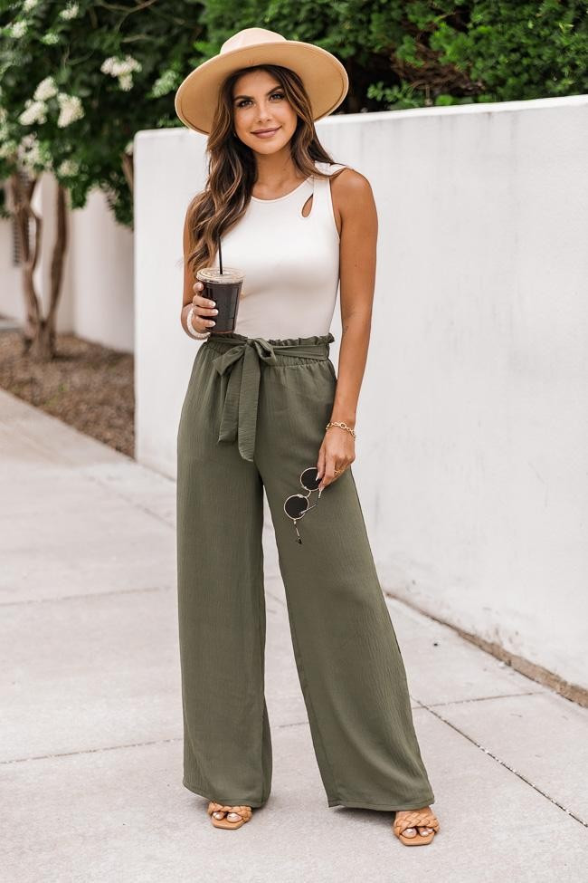 Epiphany Moment Olive Pants | The Pink Lily Boutique