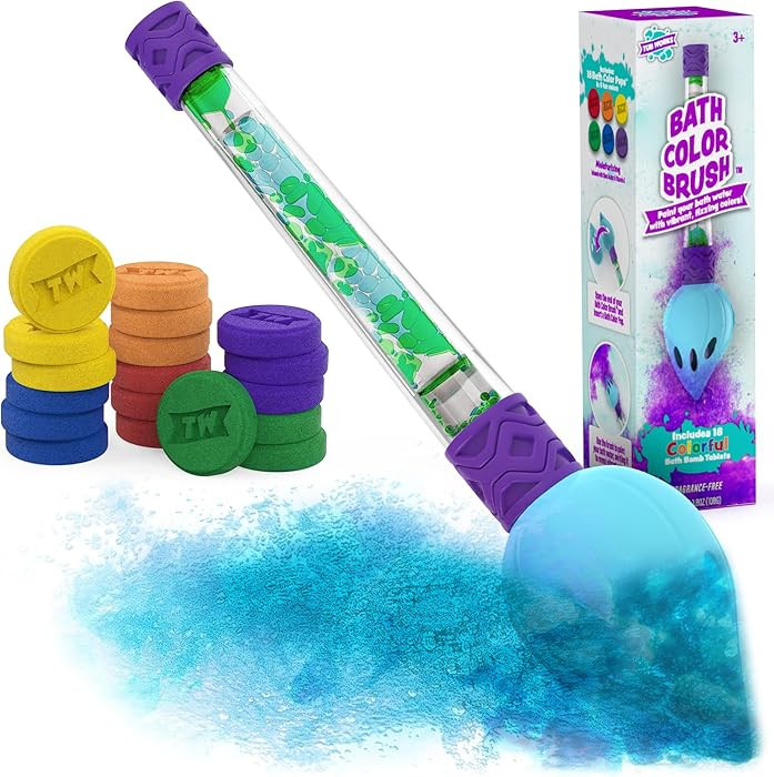 Tub Works® Bath Color Brush™ Kids Bath Bomb Set | Nontoxic & Fragrance-Free | Use Brush to Pai... | Amazon (US)