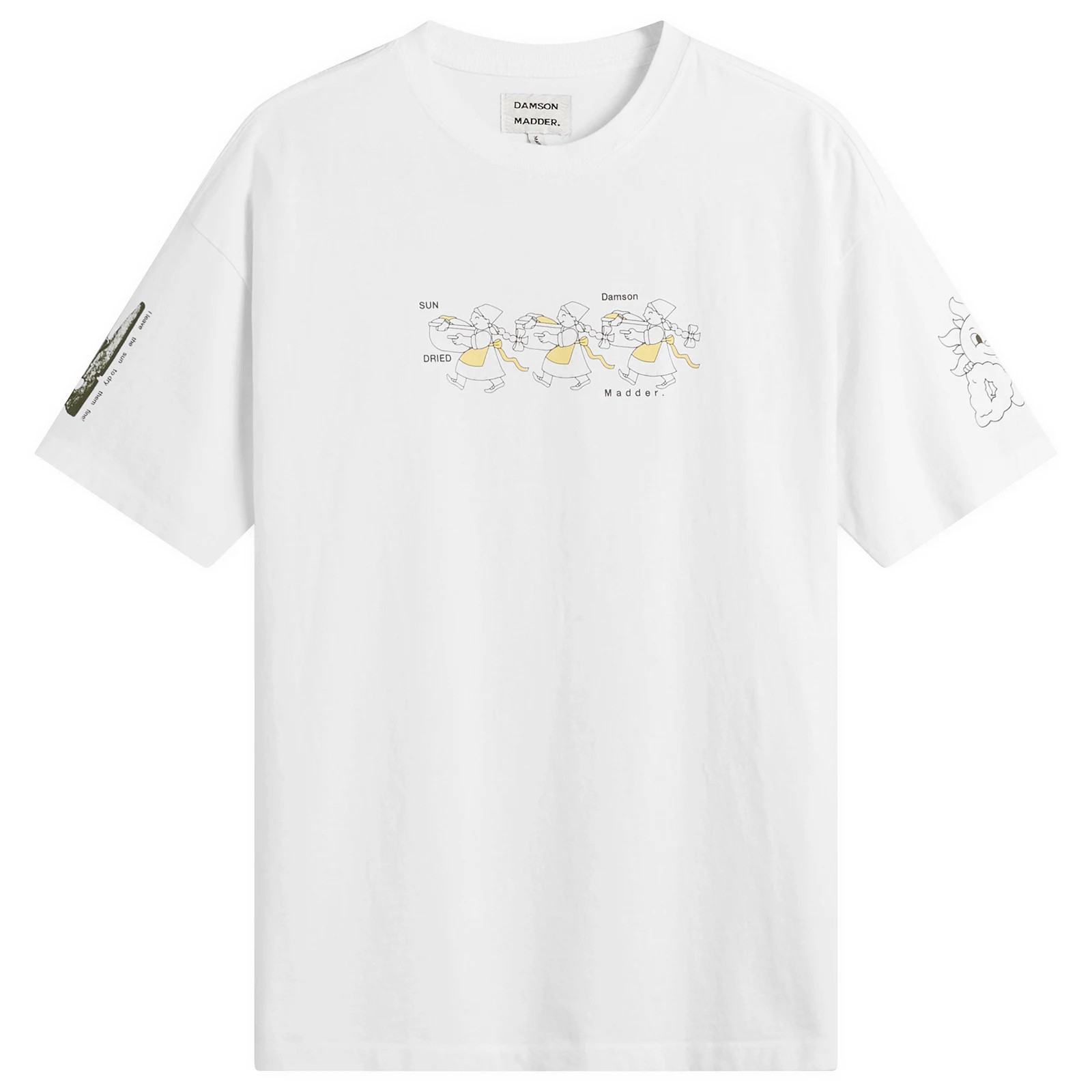 Damson Madder Women's Sundried Washing Line Boyfriend T-Shirt in Off White, Size UK 6 | END. Clothing