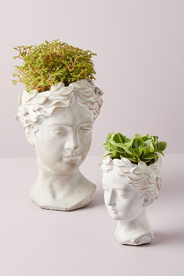 Grecian Bust Pot By Anthropologie in Gold | Anthropologie (US)