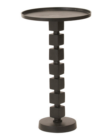 25in Aluminum Stacked Cube Accent Table | Marshalls