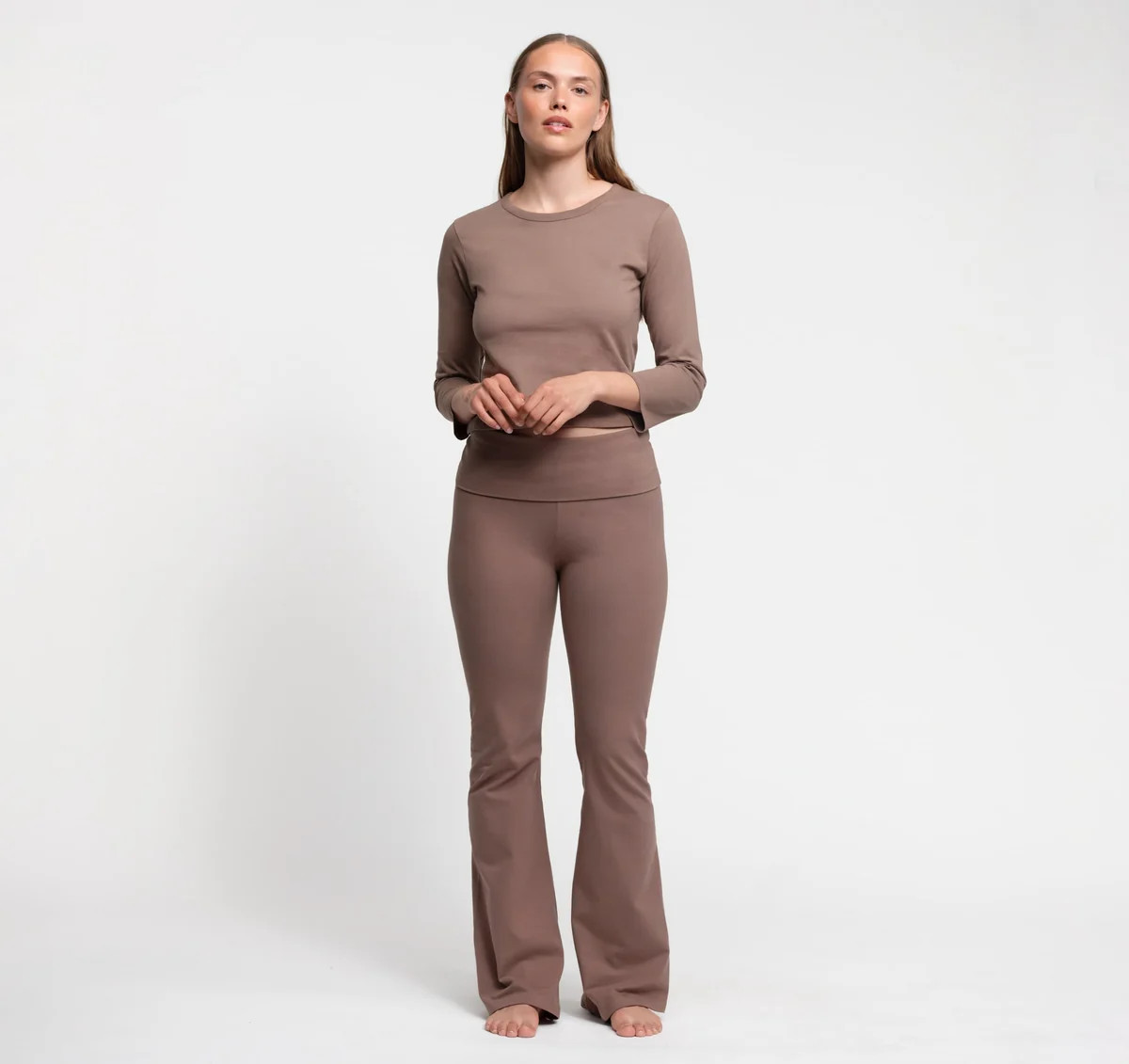 Core Foldover Pants - Shadow | Organic Basics