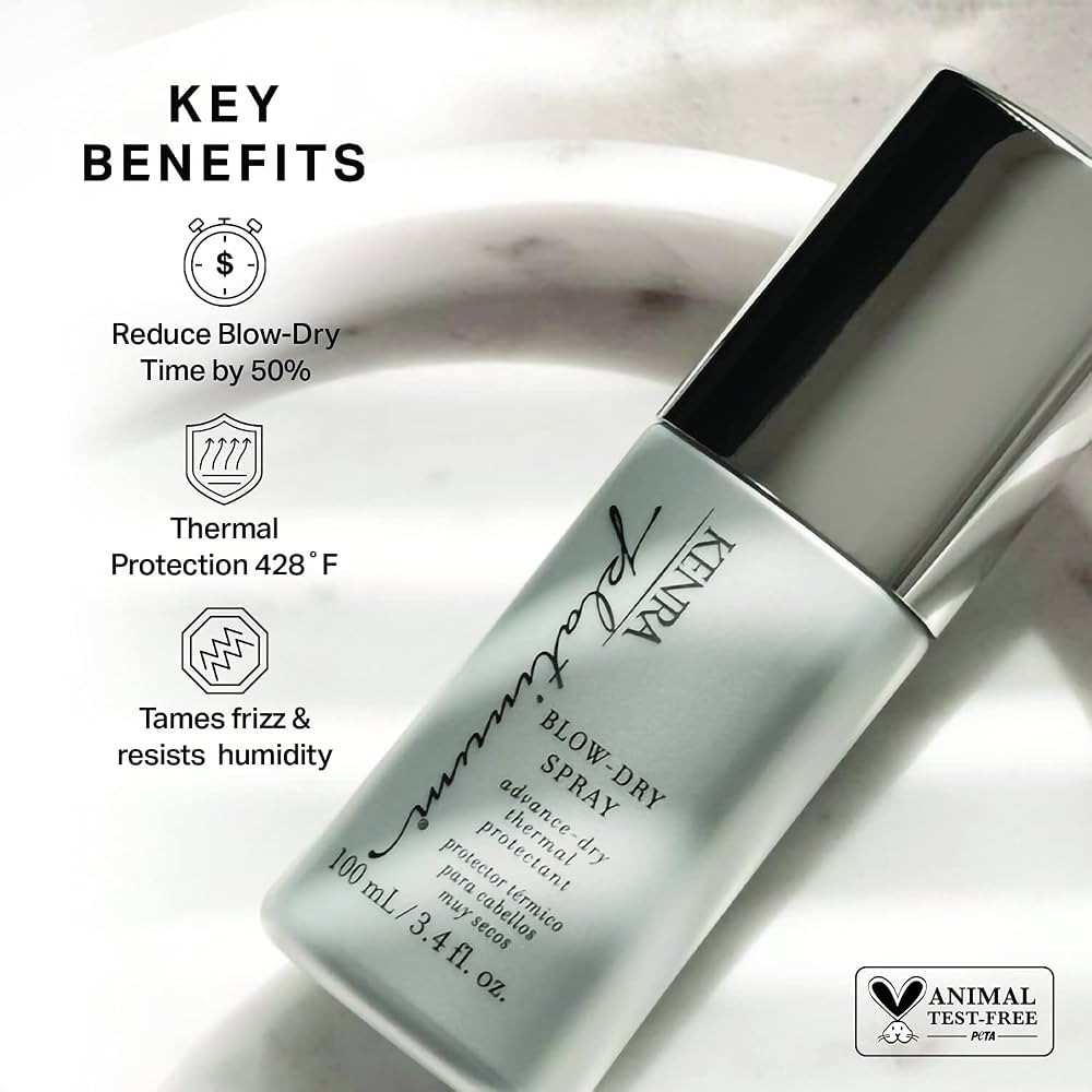 Kenra Platinum Blow-Dry Spray | Time-Saving Heat Protectant | Detangles, Smooths, and Softens | E... | Amazon (US)