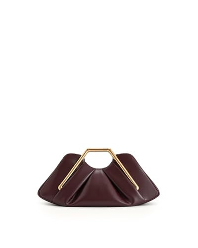 JW PEI Women's Lila Metal Frame Clutch - Burgundy | Amazon (US)