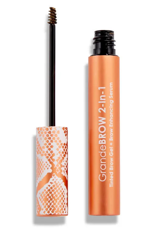 Grande Cosmetics GrandeBROW 2-in-1 Tinted Brow Gel + Brow Enhancing Serum in Medium at Nordstrom, Size 0.12 Oz | Nordstrom