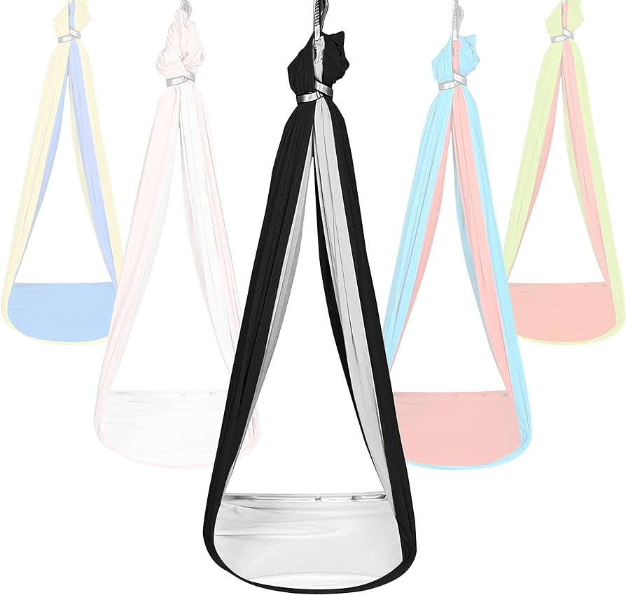 EFITOME Sensory Swing for Kids with Reversible Colors - Indoor Ceiling/Outdoor Tree Hanging Kit I... | Amazon (US)