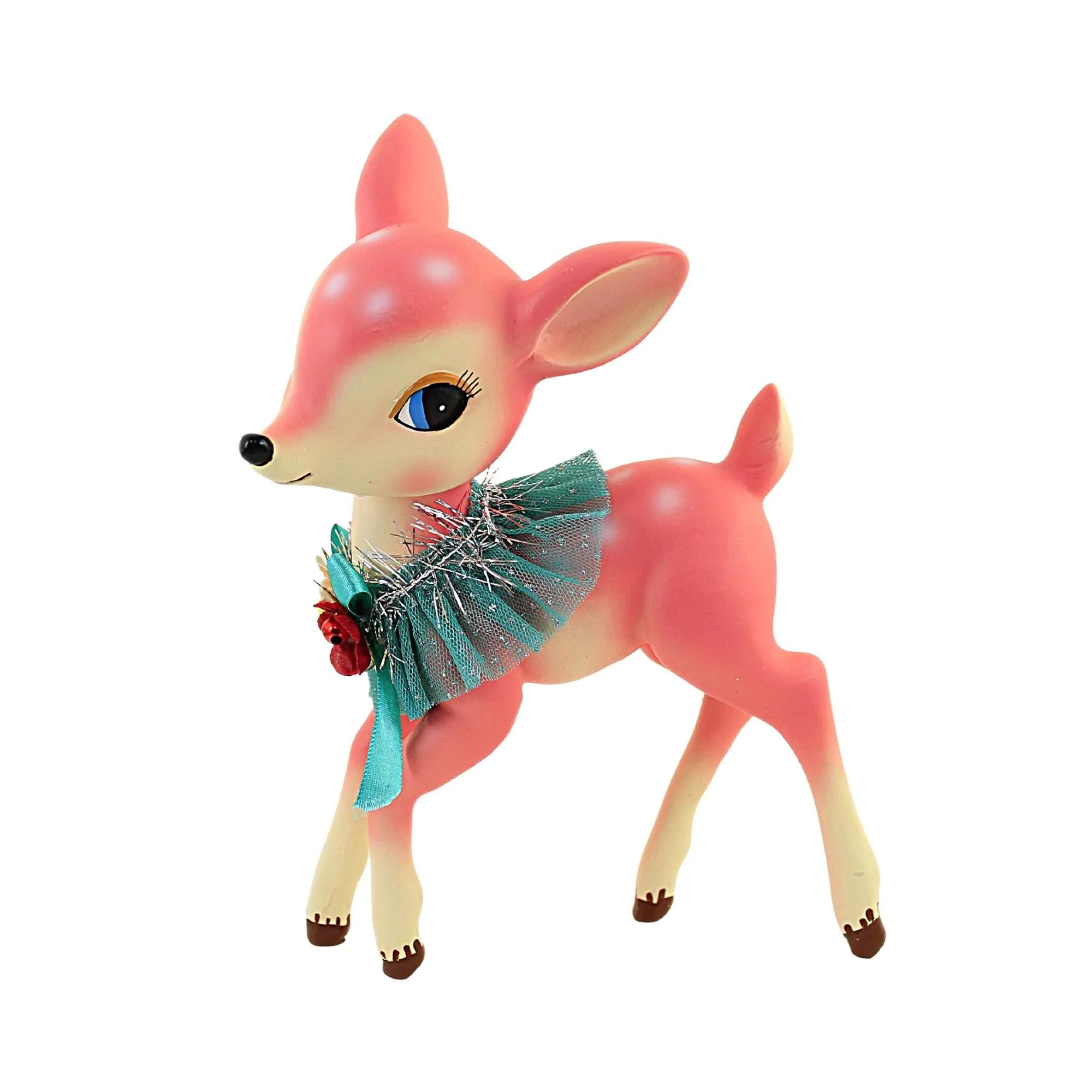 Christmas Retro Pink Reindeer Polyresin Vintage Inspired Doe 1950 Mcm 7981345 - Walmart.com | Walmart (US)