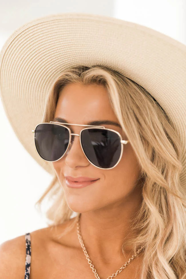 Having The Best Time Gold/Black Sunglasses | The Pink Lily Boutique