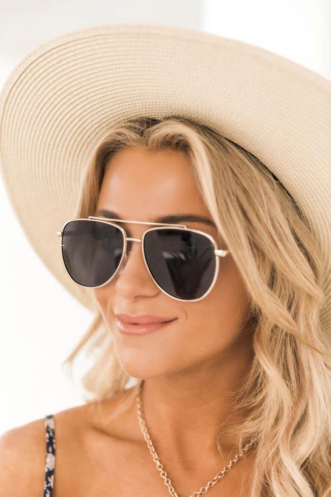 Having The Best Time Gold/Black Sunglasses | The Pink Lily Boutique