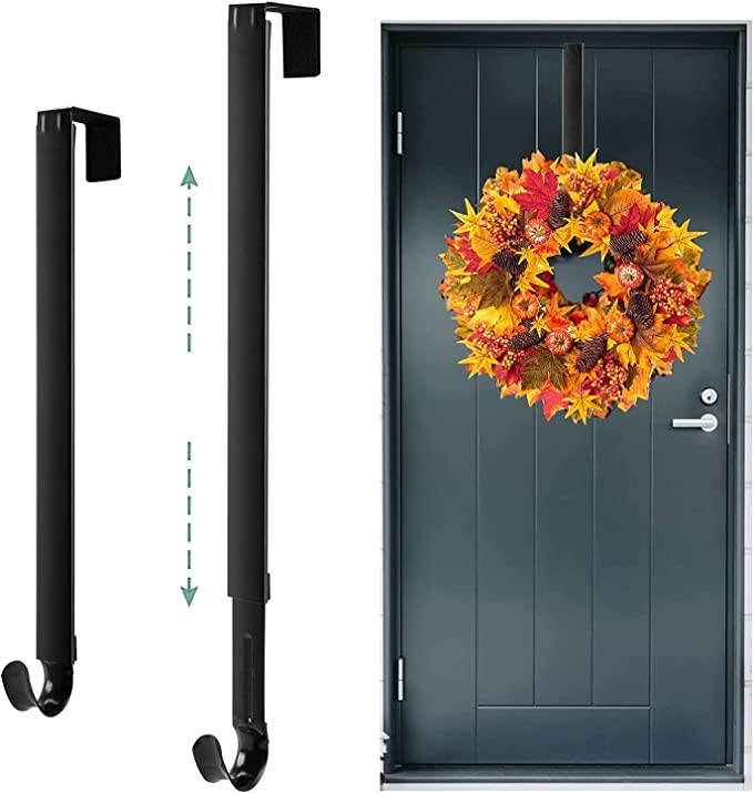 Amazon.com: Kederwa Adjustable Wreath Hanger for Front Door, Extends from 15.5" to 25.5", Over Th... | Amazon (US)