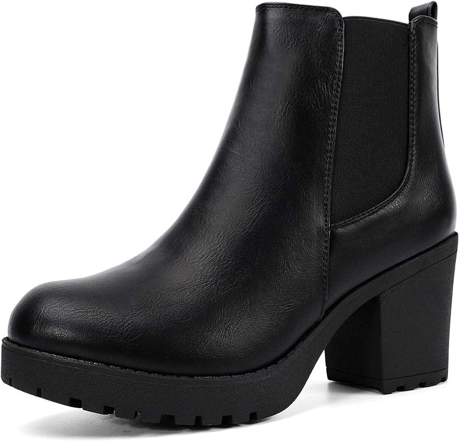 Women's Ankle Boots Slip On Platform Boots | Amazon (US)