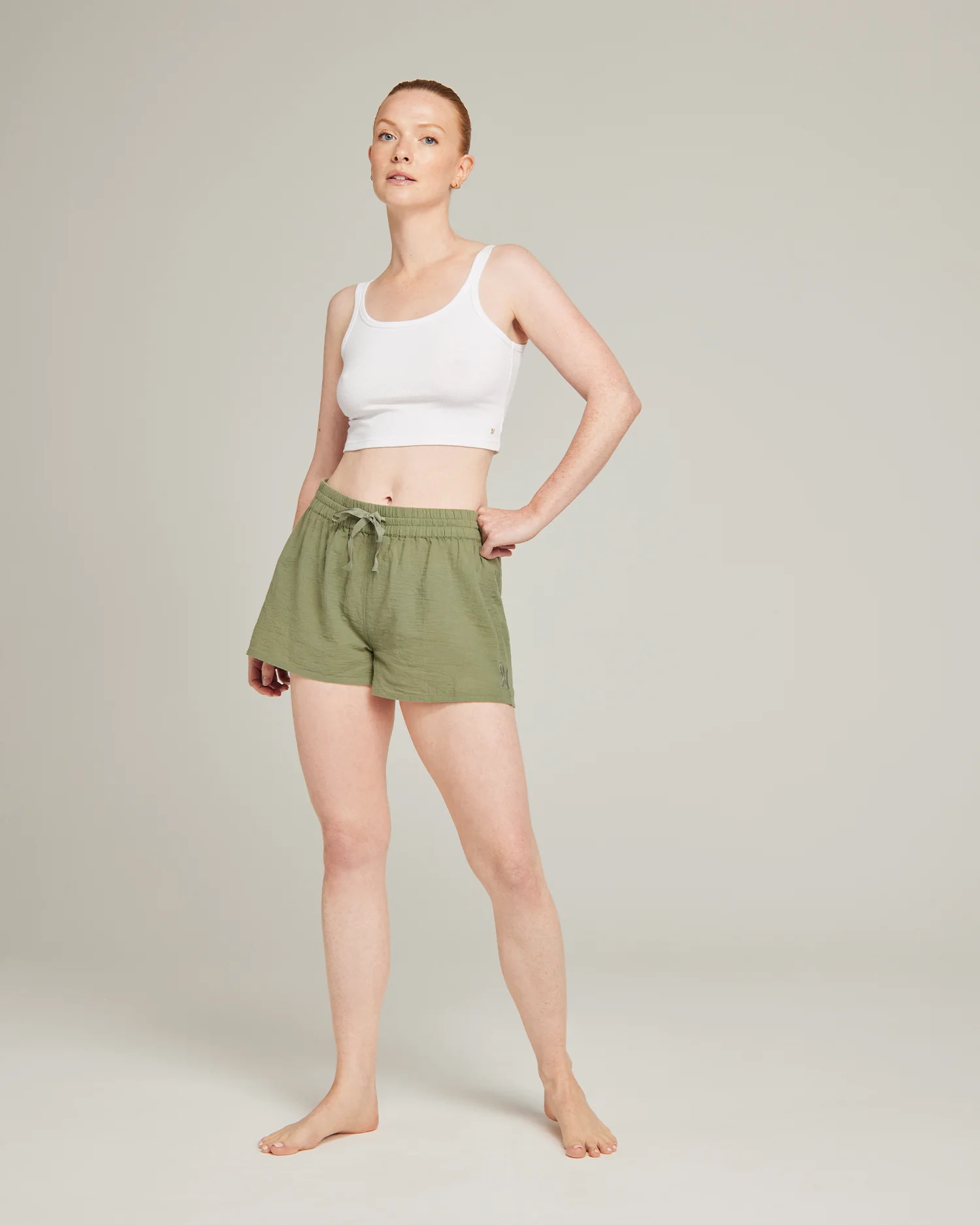 The Classic Boxer Rosemary | Green Organic Cotton Sleep Short | www.nudea.com