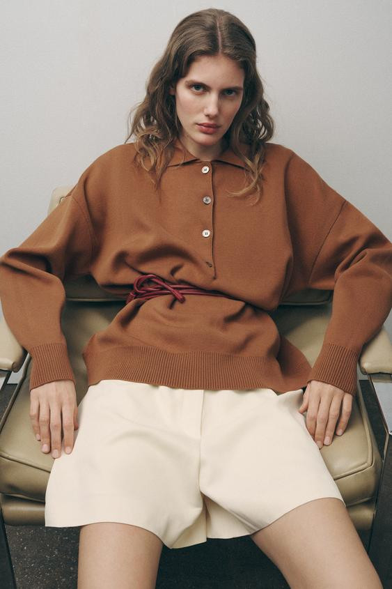 CIRCULAR LEATHER BELT | Zara AU