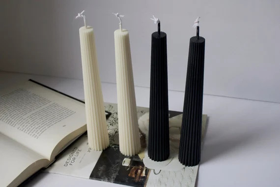 Pillar Candle Shaped Candle Aesthetic Candle Taper Candle - Etsy | Etsy (US)