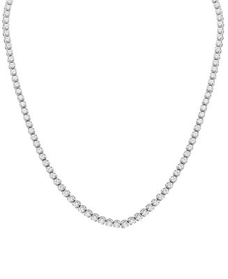 Diamond 20" Tennis Necklace (10 ct. t.w.) in 10k White Gold - Macy's | Macy's