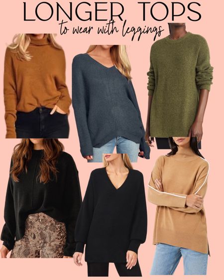 Longer tops and sweaters to wear with leggings 

#LTKunder50 #LTKunder100