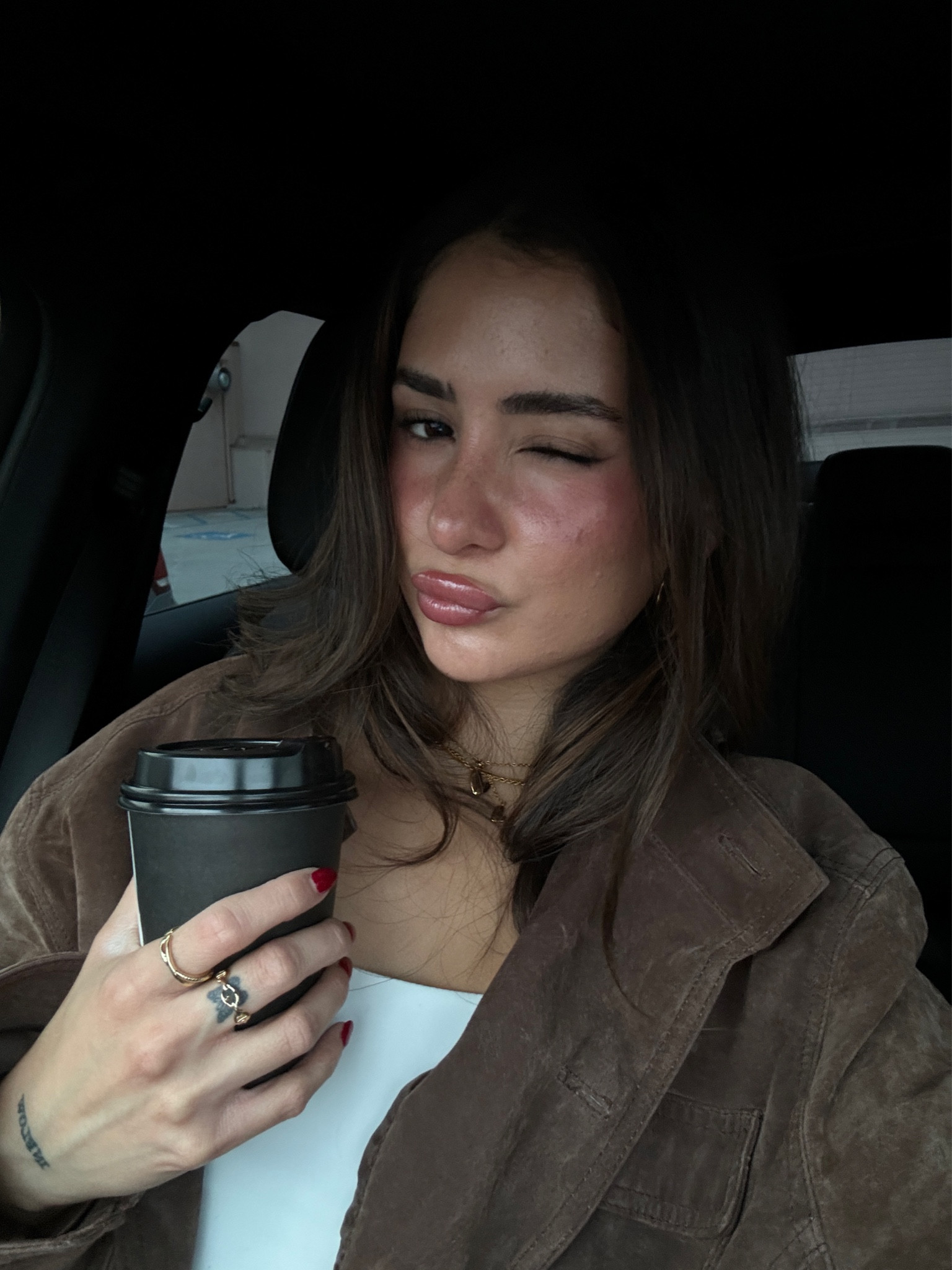 cinnamon latte makeup 🧸☕️