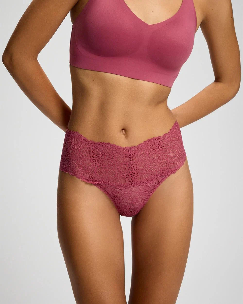 Crochet Lace High-Waist Thong Panty | Soma | SOMA