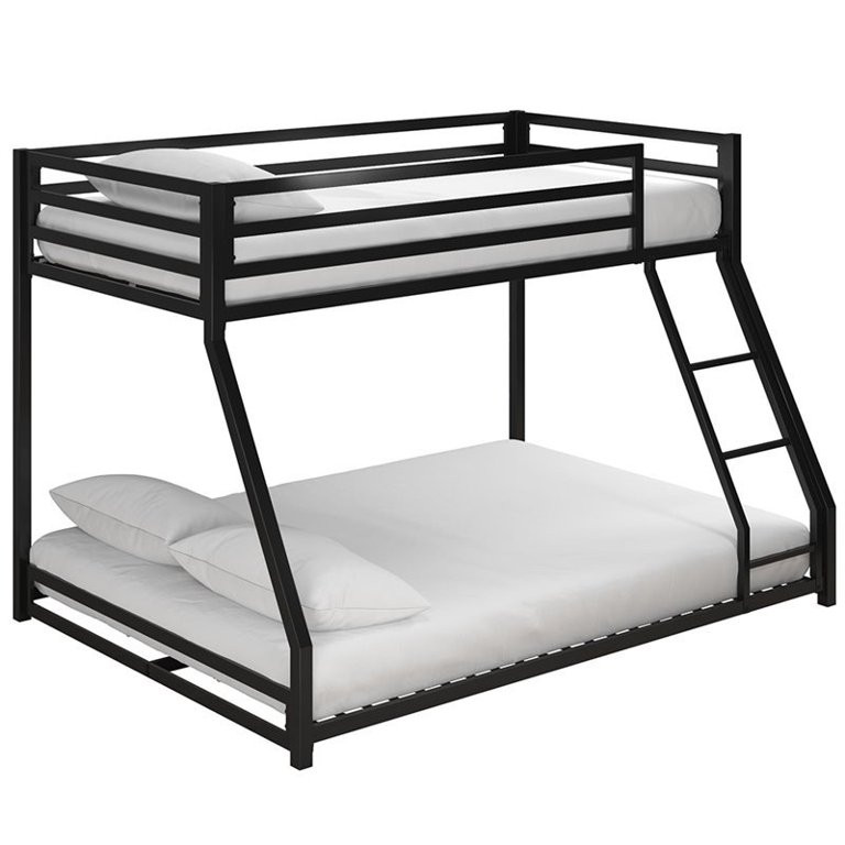DHP Mabel Twin Over Full Metal Bunk Bed in Black | Walmart (US)