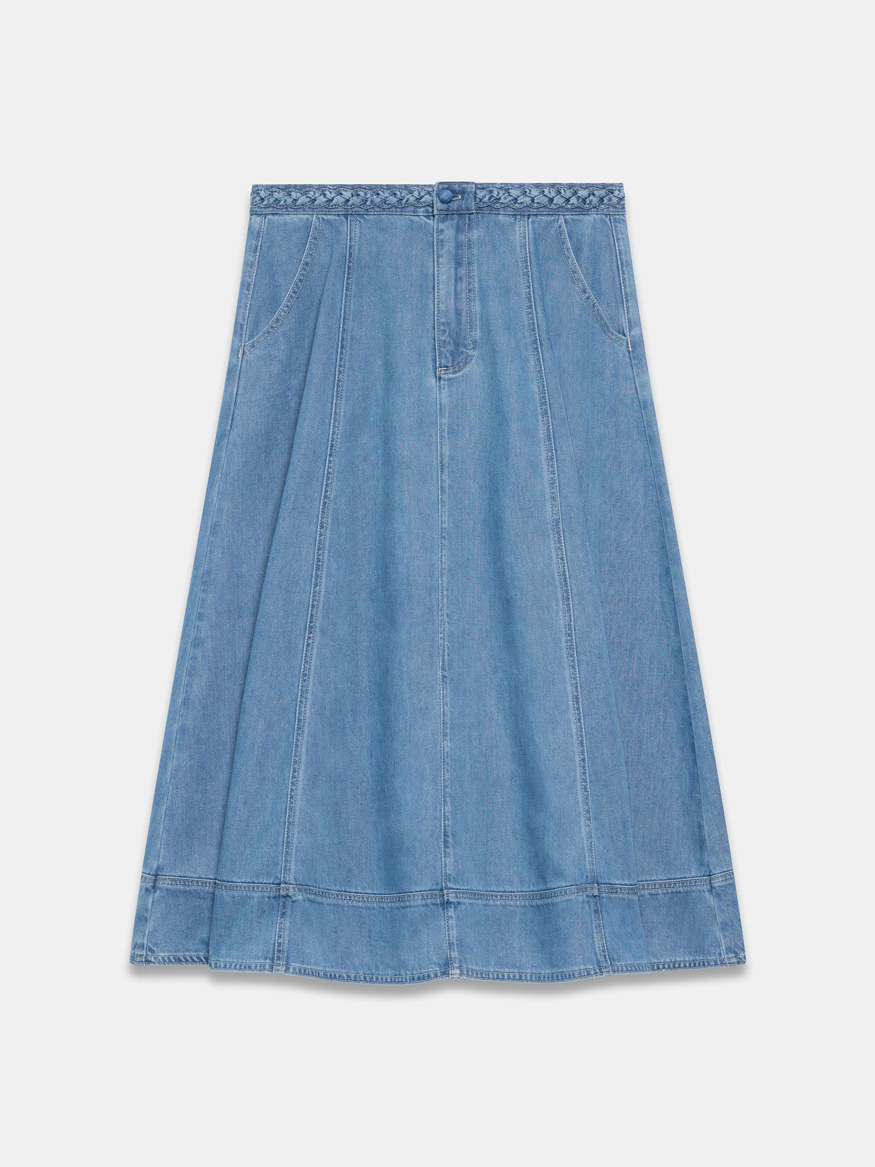 Mint Velvet Mint Velvet Blue Denim Midi Skirt | Next EU