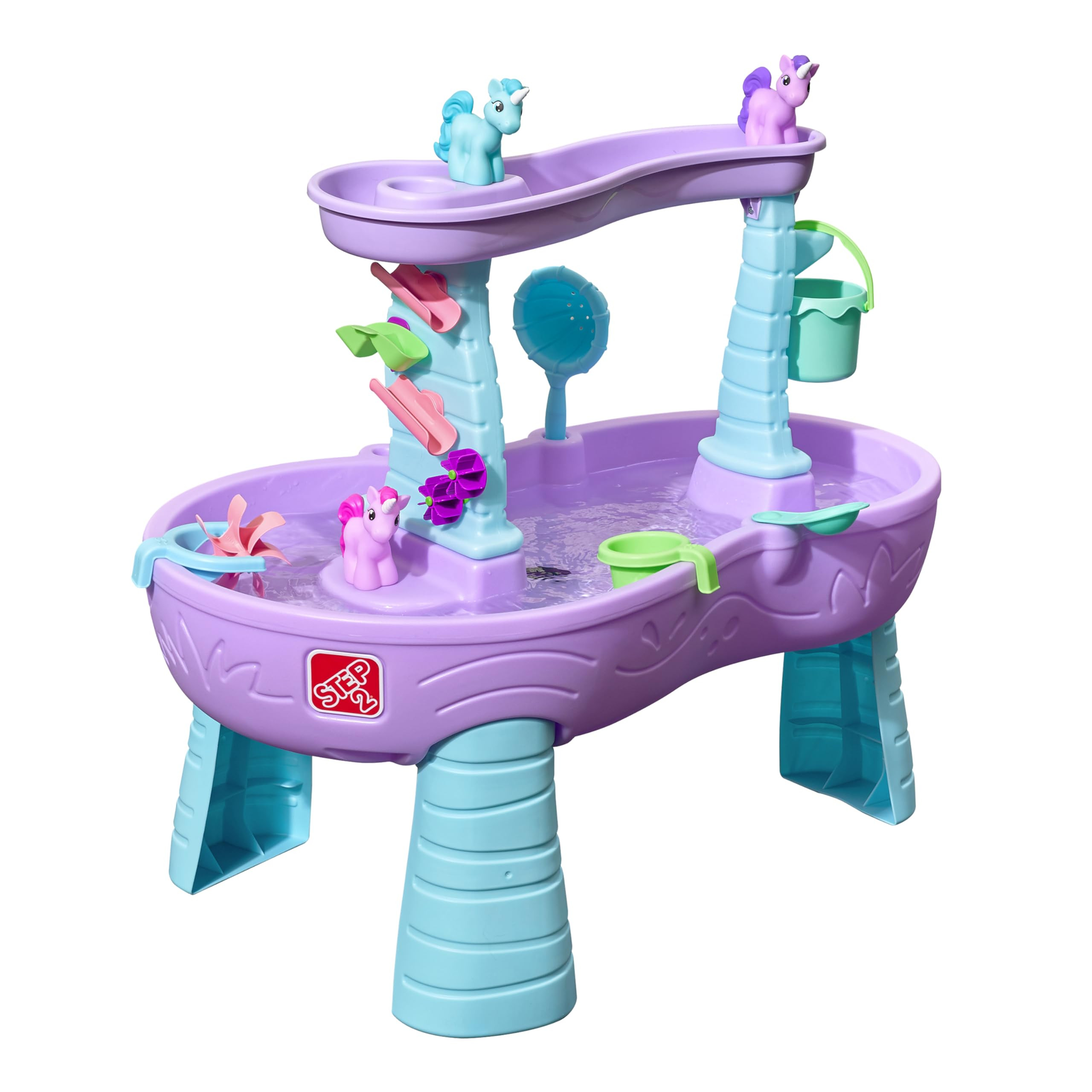 Step2 Rain Showers Splash Pond Toddler Water Table, Kids Water and Sand Activity Sensory Playset,... | Amazon (US)