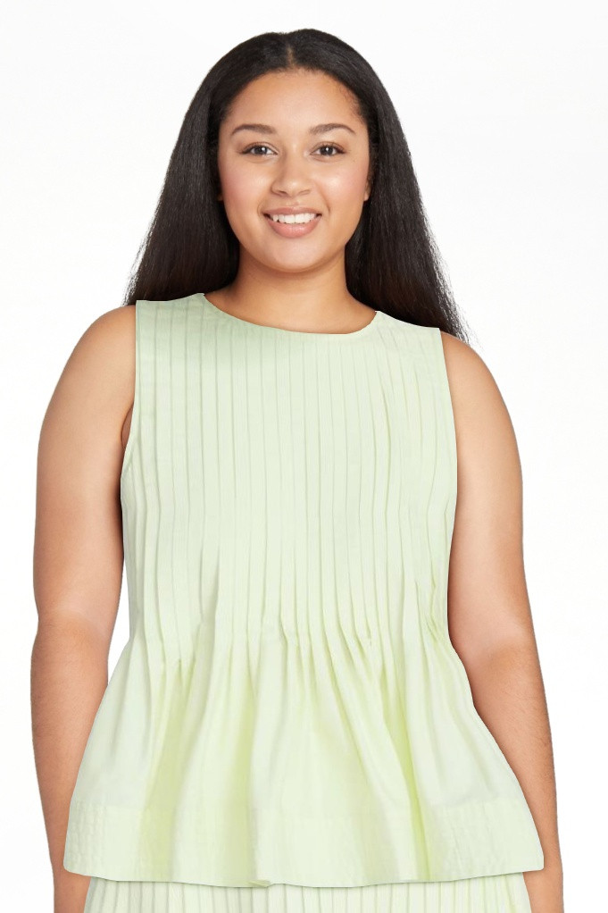 Free Assembly Women's Sleeveless Pintuck Peplum Top, Sizes XS-XXL | Walmart (US)