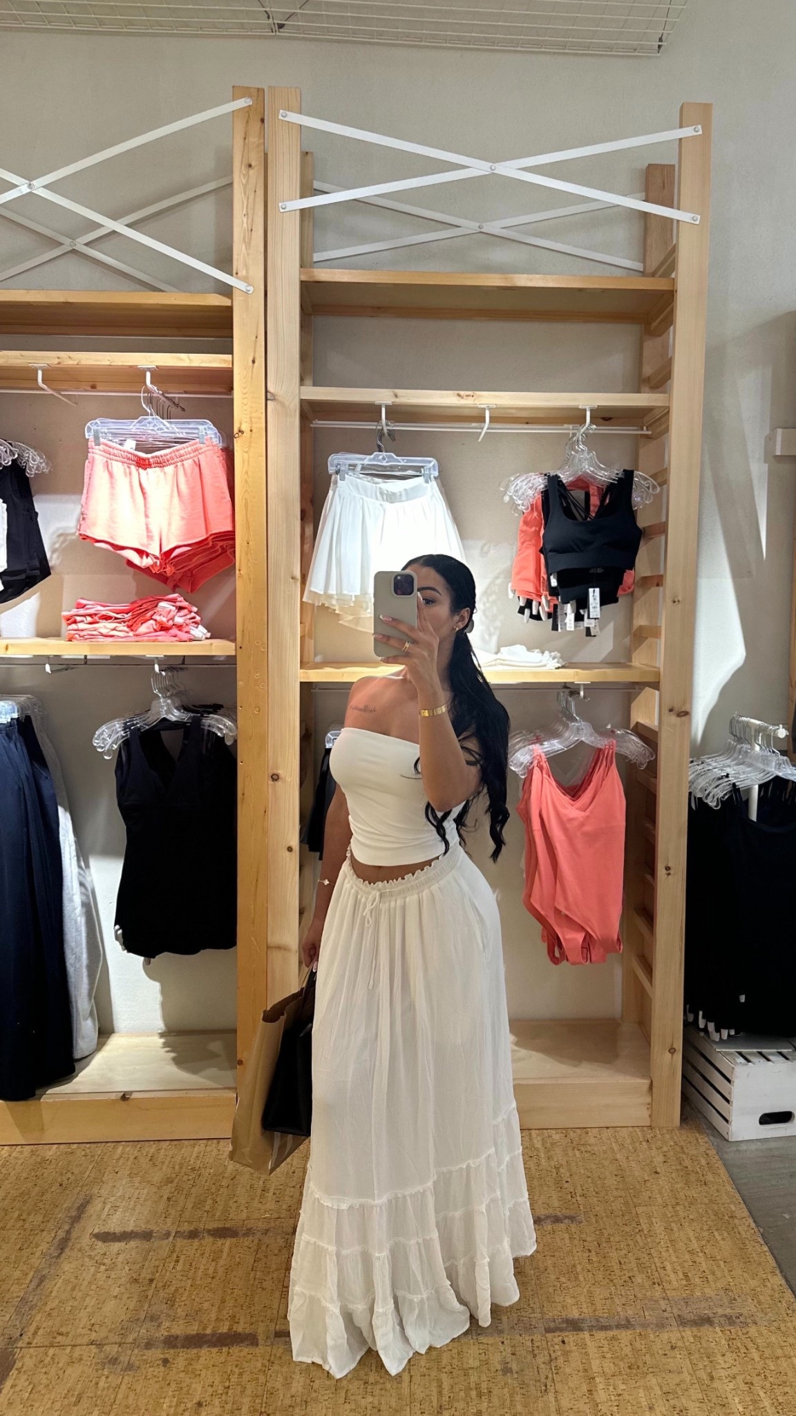 you are the occasion 🤍 here’s a cute elevated errands look. #inspo 

 •top is from garage 
•skirt is from fashion nova (it’s actually a skirt set but the original top ran too big) 