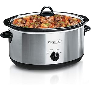 Crock-Pot 7-Quart Oval Manual Slow Cooker | Stainless Steel (SCV700-S-BR) | Amazon (US)