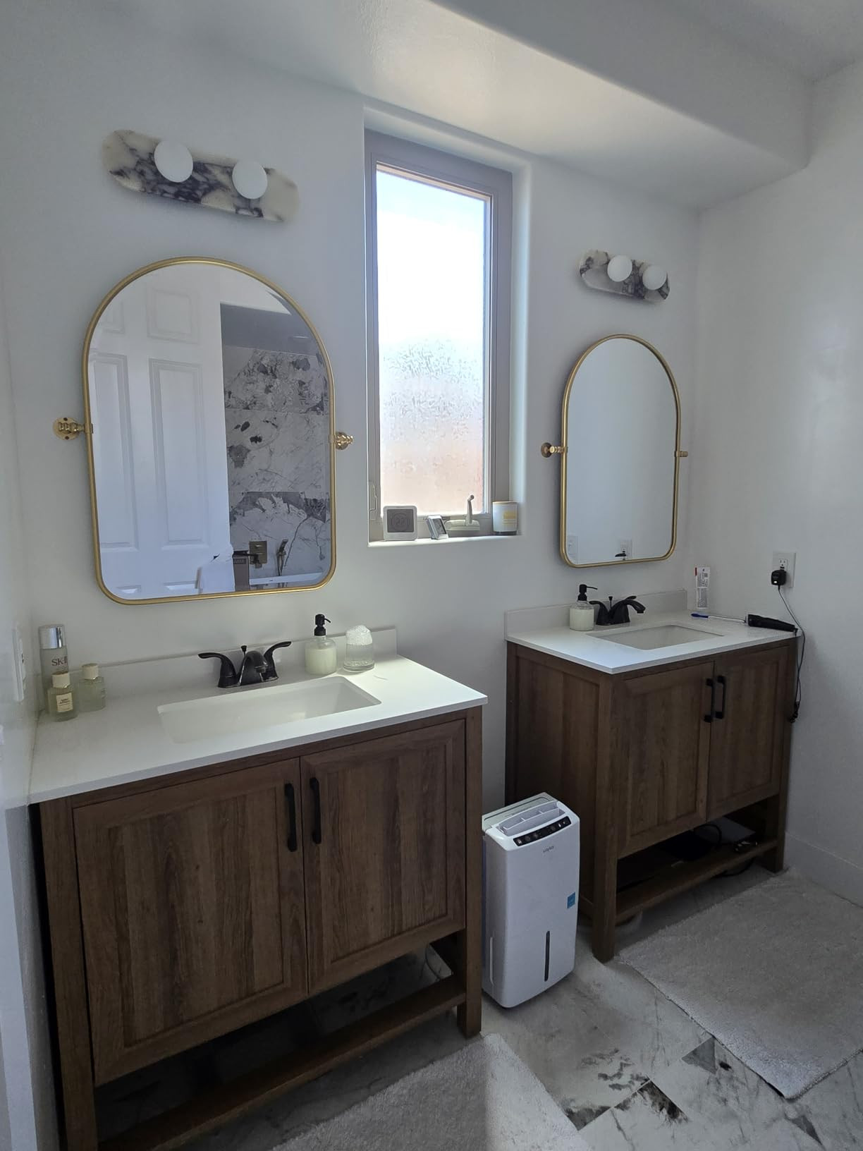 Natural Marble Wall Sconces, Alabaster Wall Light, Hardwired Wall Light Fixtures, Modern Wall Mou... | Amazon (US)