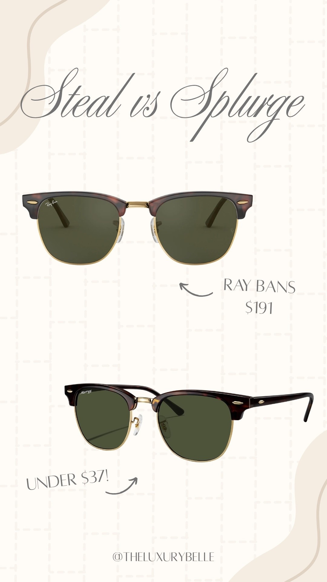 Steal VS Splurge—sunglasses edition!

#LTKgrwm #LTKootd #LTKSeasonal