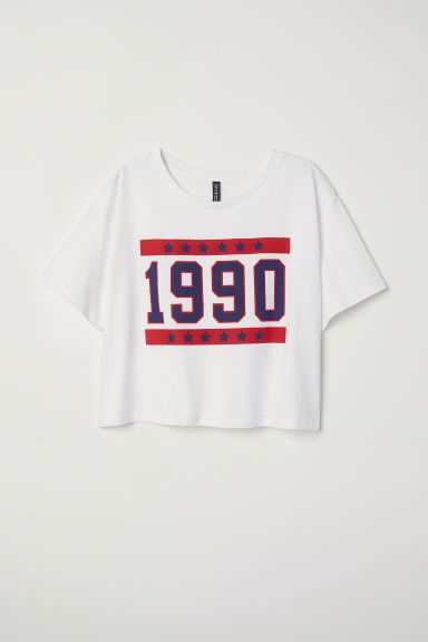 H & M - Short T-shirt - White | H&M (US + CA)