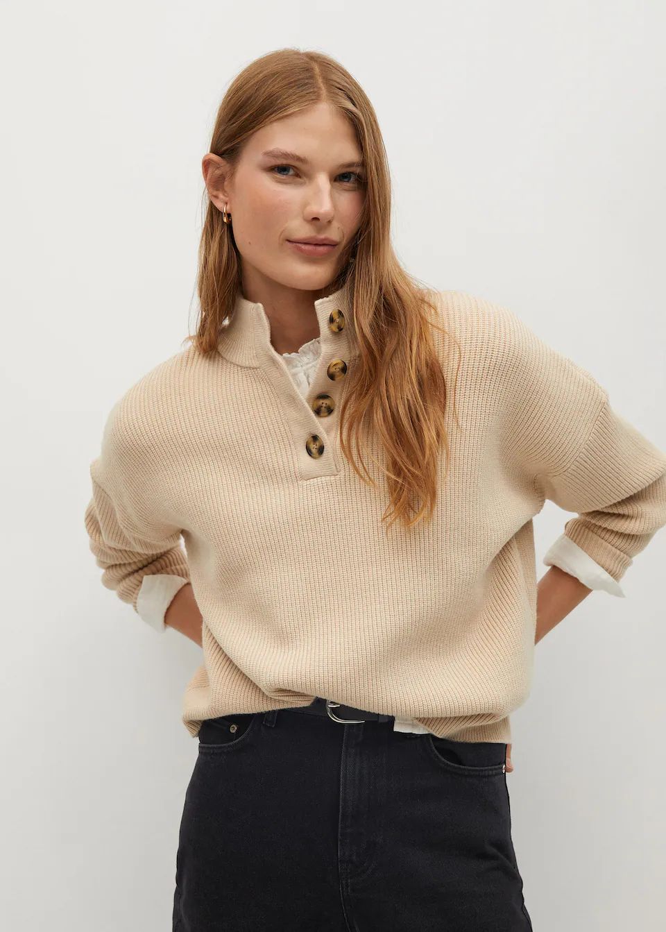 Buttons detail knit sweater | MANGO (US)