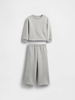 Baby & Toddler VintageSoft Scalloped Sweat Set | Gap (US)